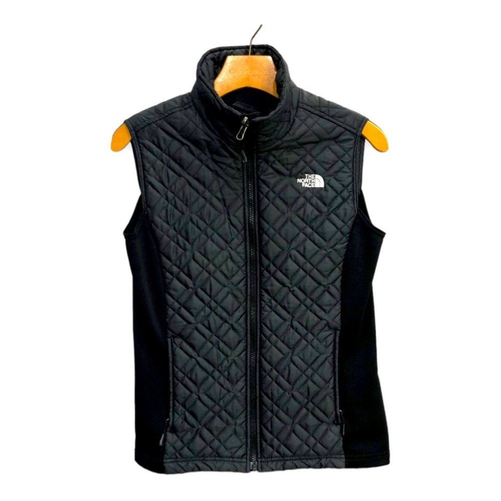 The North Face Black Puffer/Quilted Vest With Pockets Size Small Petite S/P